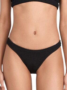 Good American ALWAYS FITS BIKINI CHEEKY BOTTOMS in Black SZ 1/2  S M Textured
